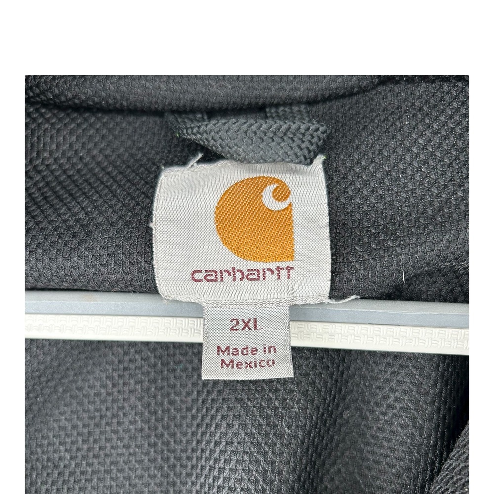 VTG Carhartt Jacket Hoodie Rain Defender Gray Mens 2XL Paint Distressed Read - Picture 4 of 13
